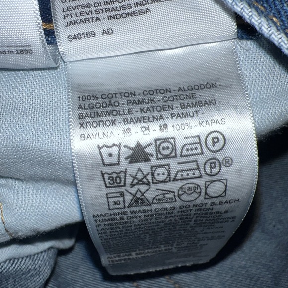 Levis 505 Jeans Mens 38x32(31) Blue Regular Fit Straight Leg Denim Pants‎ - Picture 4 of 8